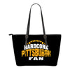 Hardcore Pittsburgh Football Fan Leather Tote