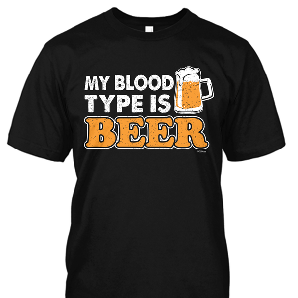 Blood Type Beer (Mug) Premium Cotton Shirt