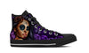 Purple Calavera Womens High Top Shoe