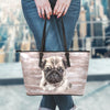 Loyal Pugs Leather Tote Bag