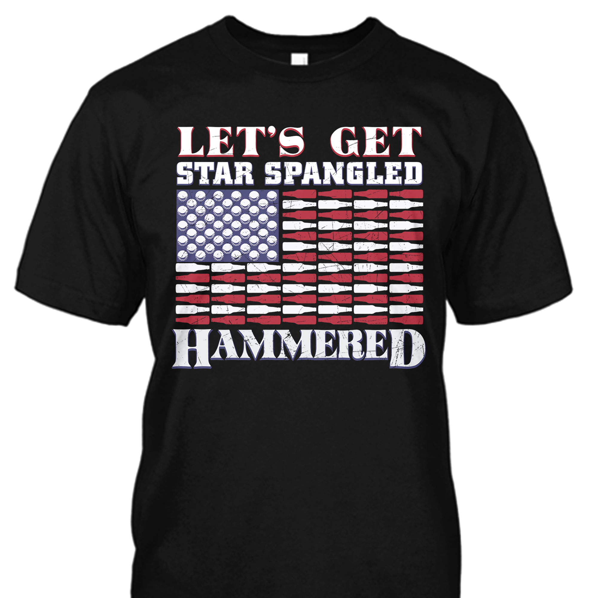 Star Spangled Hammered Beer Flag Shirt