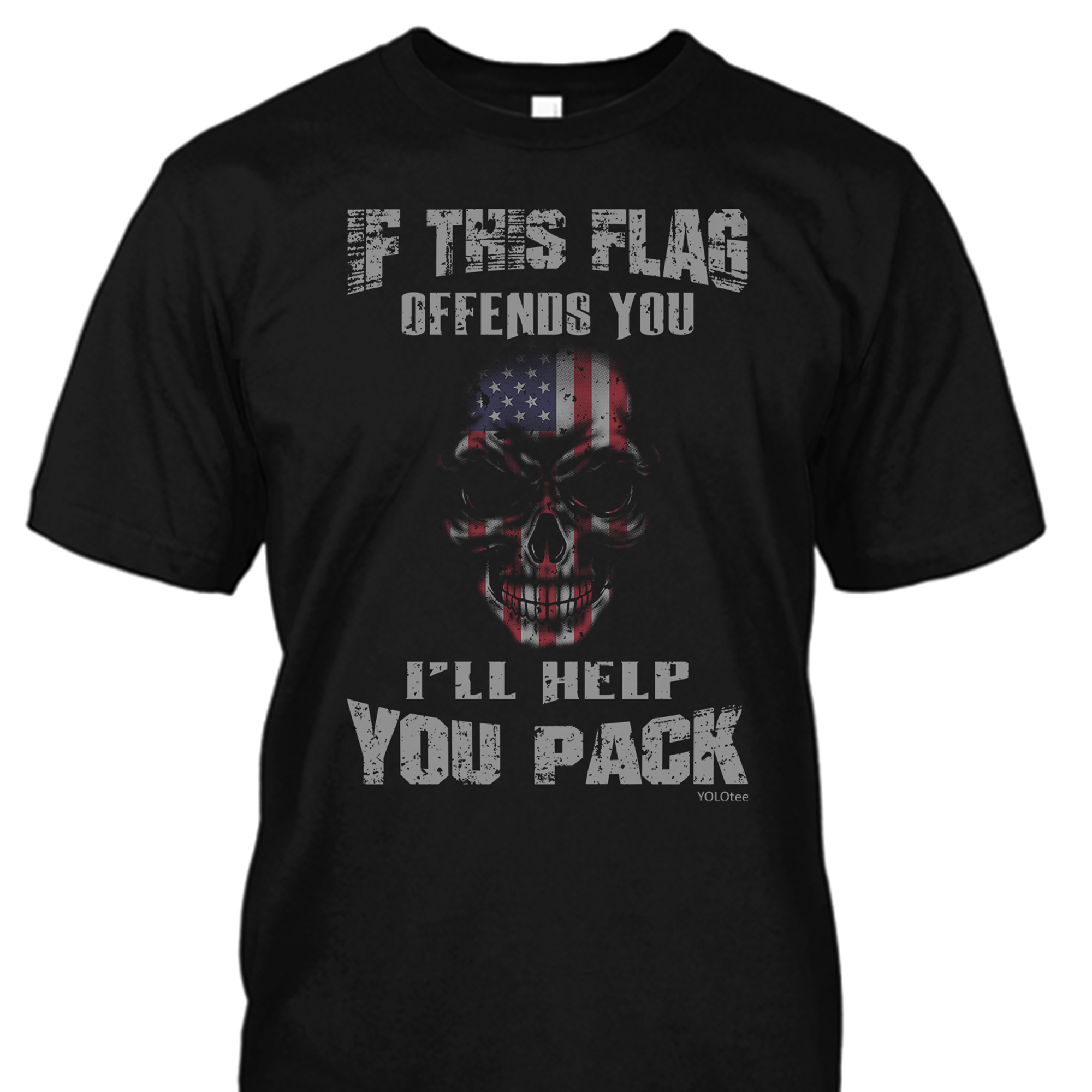 If This Flag Offends You I'll Help You Pack (Skull)